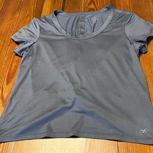 Freely T-Shirt Women's Open Back Short‎ Sleeve Slate Athletic Tee Top